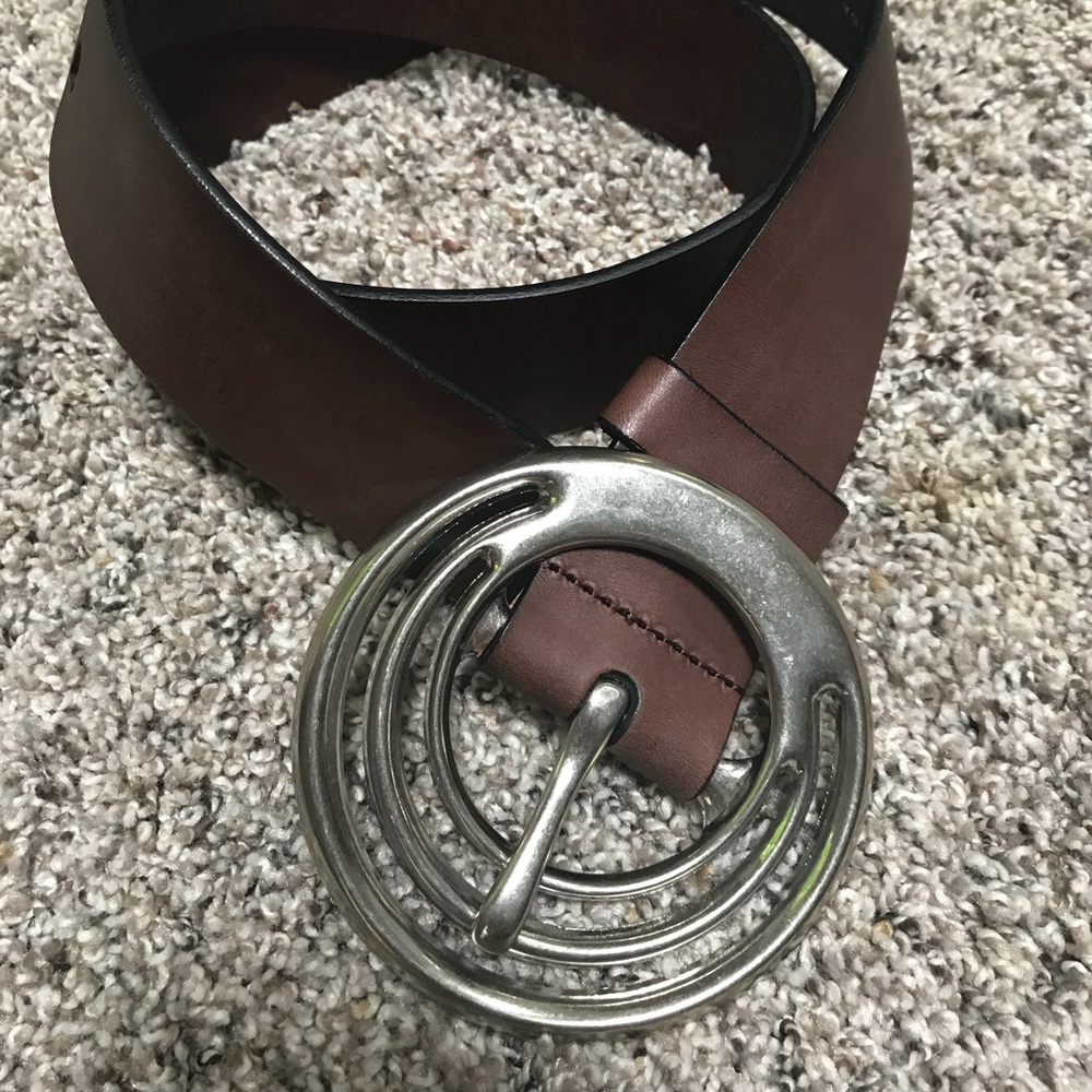Silpada Belt—leather with silver-tone buckle, small
